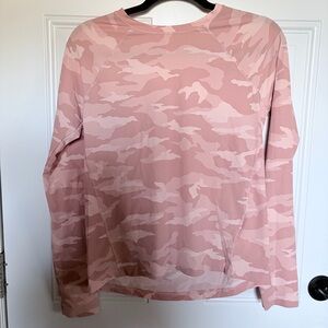 Athleta Ultimate Train Pink Camo Long Sleeve